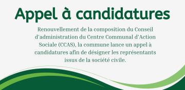 Appel candidatures CCAS